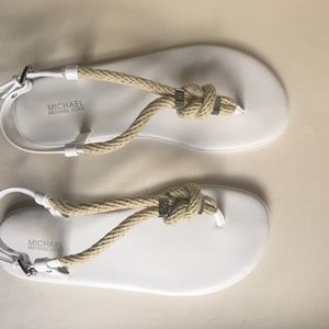 Michael Kors White Sandals Size 8